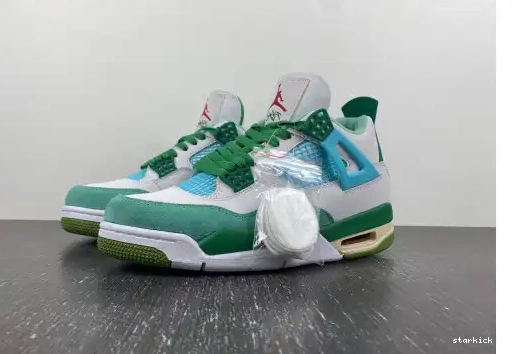 AJ4-KNCW 4 Grass Green Jordan edition) White    (limited Retro AJ4-KNCW SB 0628